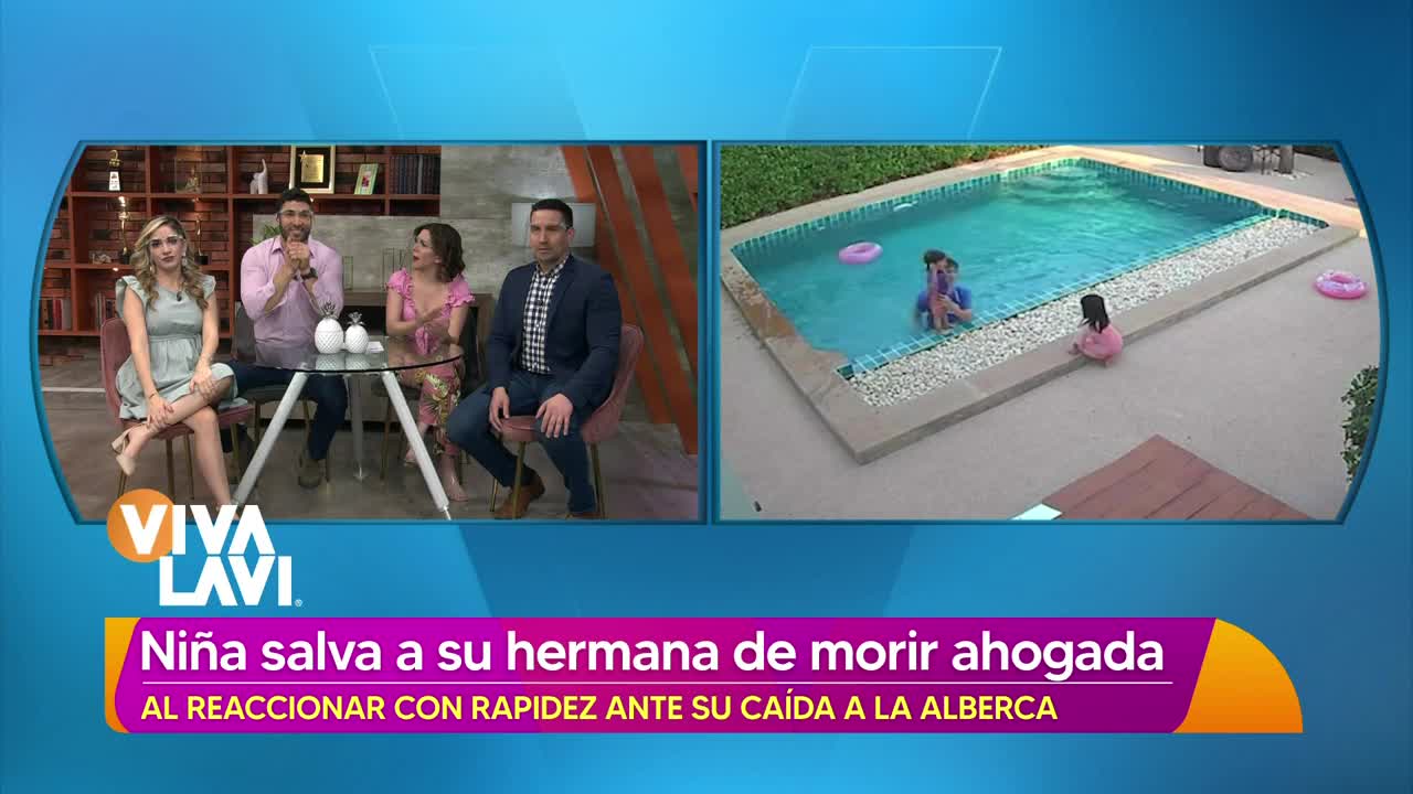 Menor salva a su hermana de morir ahogada en una alberca