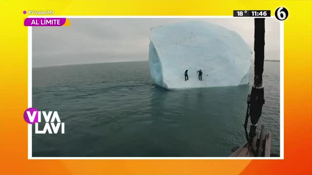 Gigantesco iceberg casi aplasta a dos exploradores