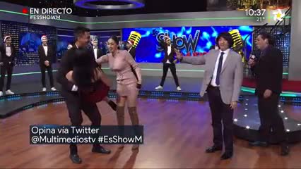 Gisselle Sampayo, 'se le salen' en pleno programa
